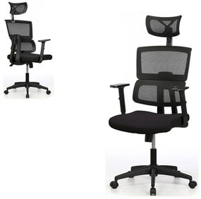 Kancelárska stolička s výškovo nastaviteľnými opierkami čierna - posledný kus