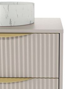 Závěsná skříňka pod umyvadlo Avila s deskou 60 cm kašmír/zlatá