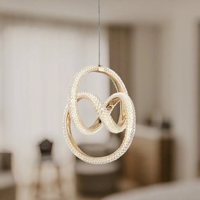 Toolight Toolight, LED závesné svietidlo 24W, 4000K, G068-CP, zlatá, OSW-08665