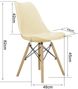 Jedálenská stolička AGA MR2035Beige - béžová