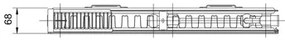 Doskový radiátor Rotheigner Plan 21 400 x 1400 mm 8 prípojok (bočné, dole vľavo alebo uprostred)