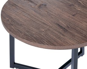 Odkladací stolík tmavé drevo/čierna TIPPO Beliani