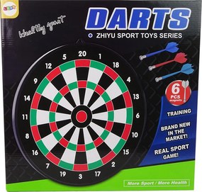 LEAN Toys Terč na šípky s magnetickými šípkami 6 kusov