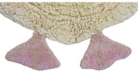 Žltý prateľný ručne tkaný bavlnený detský koberec 95x120 cm Ducky – Lorena Canals