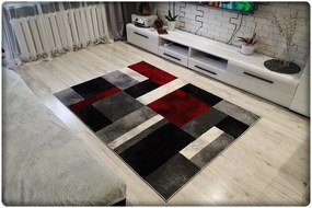 Dekorstudio Moderný koberec SUMATRA - Červený vzor Rozmer koberca: 160x220cm