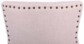 Jedálenská stolička Aberdeen - látka, drevené nohy antik svetlé - Krémová