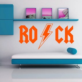Veselá Stena Samolepka Rock Farba: oranžová, Veľkosť: 60 x 30 cm