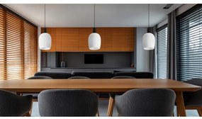 Závesné svietidlo na lanku WOLKEN 1xE27/40W/230V biela/čierna