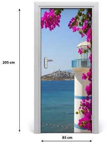 Fototapeta samolepiace na dvere morský maják 85x205 cm