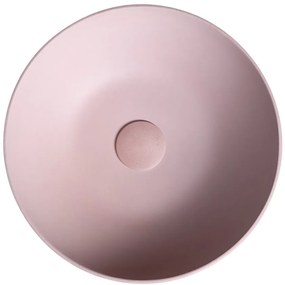 Sapho Sapho, FORMIGO betónové umývadlo na dosku, priemer 39cm, ružová mat, FG321