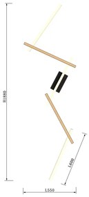 Wofi 7021-506- LED Stmievateľné nástenné svietidlo RIMINI LED/57W/230V hnedá/čierna