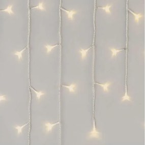 LED Vianočná vonkajšia reťaz 300xLED/8 módov 10m IP44 teplá biela + diaľkové ovládanie