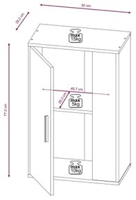 Obývacia stena BRICK biela/čierna