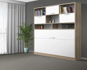 Nabytekmorava Sklápacia posteľ VS1056 MAX, 200x90cm farba lamina: agát (akát), Varianta dverí: matné