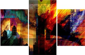 Obraz - Farebná abstrakcia mesta (90x60 cm)