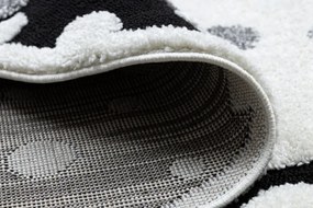 Koberec JOY Snowman čierny / krém