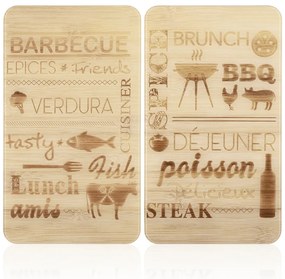 Kryty na sporák z tvrdeného skla v súprave 2 ks 52x30 cm Barbecue – Maximex