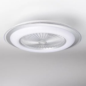 Brilagi - LED Stmievateľné svietidlo s ventilátorom RONDA LED/48W/230V strieborná+DO