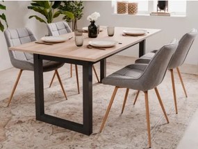 Rozkladací jedálenský stôl Denver 160x90 cm, dub sonoma/antracit%