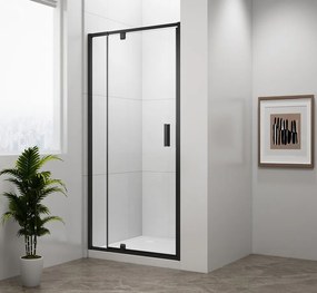 Polysan Polysan, EASY BLACK obdĺžniková sprchová zástena 900x800mm, číre sklo, EL5315B