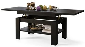 Rozkladací konferenčný stôl so zvíhacou doskou ROY čierna