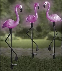 Solárna záhradná lampa Plameniak - 3ks