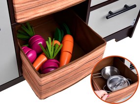 JOKOMISIADA Loft Drevená detská kuchynka s chladničkou ZA4129