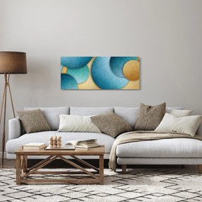 Obraz abstrakcie kruhy (120x50 cm)