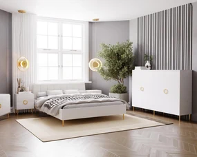 Manželská posteľ 160x200 cm Bellic B5 (kašmír) (s roštom). Akcia -21%. Vlastná spoľahlivá doprava až k Vám domov. 1123702
