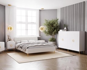 Manželská posteľ 160x200 cm Bellic B5 (kašmír) (s roštom). Akcia -7%. Vlastná spoľahlivá doprava až k Vám domov. 1123702