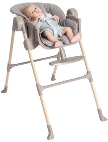 Chicco - Detská jedálenská stolička Polly Essential - šedá/hnedá