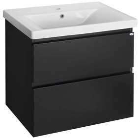 Aqualine Aqualine, ALTAIR umývadlová skrinka 67x60x45cm, čierna matná, AI670