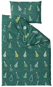 Obliečky z mikrovlákna CHRISTMAS DRIFT zelené Rozmer obliečky: 70 x 90 cm | 140 x 220 cm