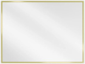 Mexen Loft obdĺžnikové kúpeľňové zrkadlo 80 x 60 cm, rám v brúsenom zlatom prevedení - 9852-080-060-000-50