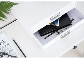 Biela 2-poschodová zásuvka na dokumenty Bigso Box of Sweden Birger, 33 × 22,5 cm
