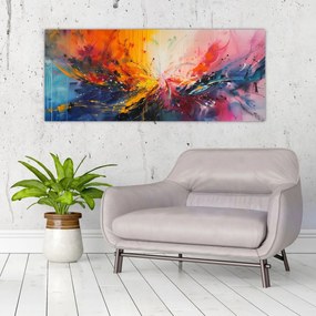 Obraz - Farebná abstrakcia (120x50 cm)