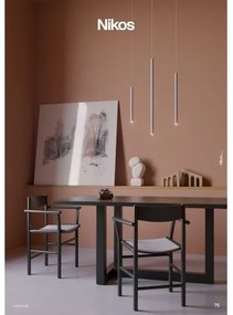 Redo 01-3856 - Závesný LED luster na lanku NIKOS LED/8W/230V 3000K CRI 90, priemer 6 cm, biela