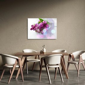Sklenený obraz - kytice tulipánov (70x50 cm)