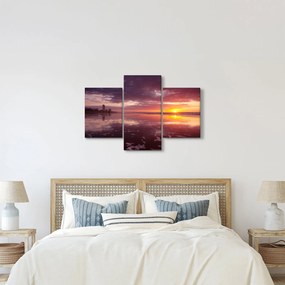 Obraz - Pláž pri západe slnka (90x60 cm)