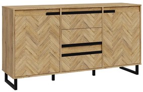 Komoda Solletico Dub Spica rybia kosť / Dub Bartex