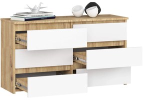 Komoda CL6 100 cm dub artisan/bílá