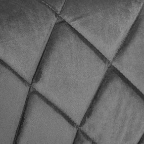 JAKS Barová stolička cydro chróm velvet grafit