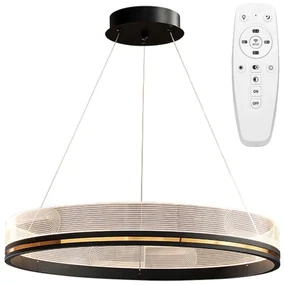 Toolight Toolight, LED závesné svietidlo 60cm APP1192-CP, čierna-zlatá, OSW-40023
