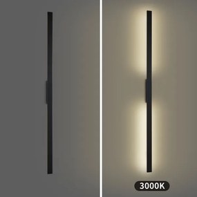 Brilagi - LED vonkajšie nástenné svietidlo LUNA LED/30W/230V 3000K IP65 150 cm čierne CRI 90