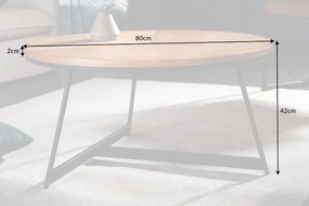 Dizajnový konferenčný stolík Faxon 80 cm imitácia dub