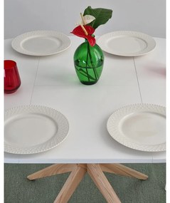 Okrúhly rozkladací jedálenský stôl s prídavnou doskou ø 90 cm Jubi – Ragaba