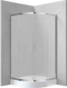 Deante Štvrťkruhový sprchovací kút Funkia 90x90 cm - KYP 653K - bez vaničky