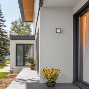 Brilagi-LED Vonkajšie nástenné svietidlo so senzorom TERNI LED/12W/230V antr. IP44