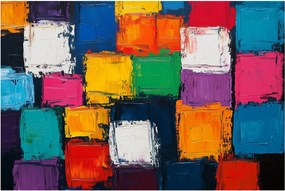 Obraz - Maľba farebných štvorcov (90x60 cm)