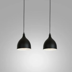 Luster na lanku NOAK 2xE27/15W/230V čierna